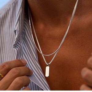 NEW Sylvian Grant minimal pendant necklace duo